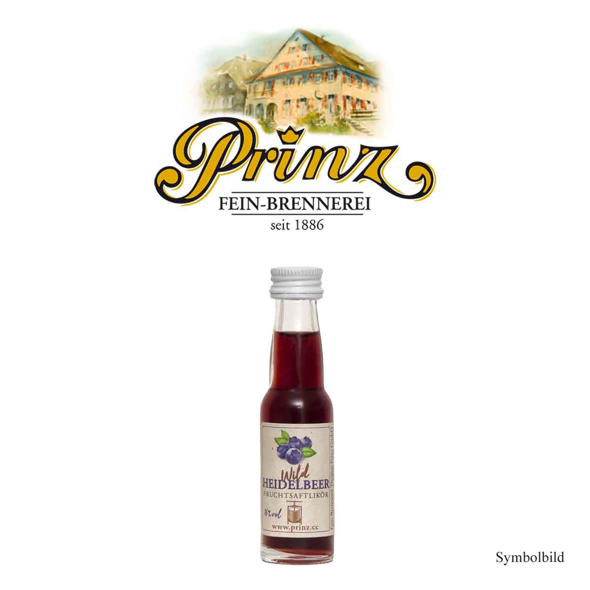 Prinz Wild Heidelbeer Likör 16%